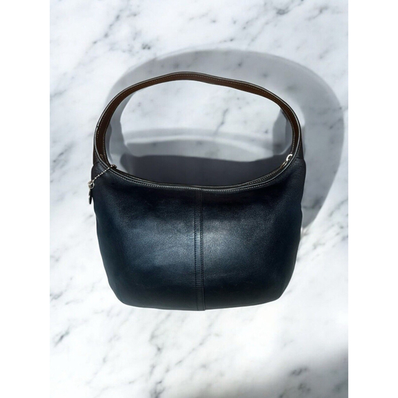 Vintage Coach Black Leather Ergo Hobo Shoulder Bag Handbag Purse 9219 - Picture 4 of 12
